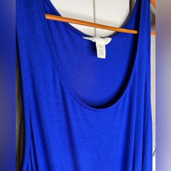 019. NWT CASLON Blue Maxi Dress Side Slit XS - Picture 10 of 11